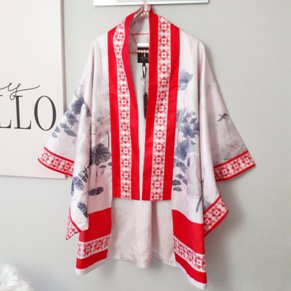 NWT Ted Baker London printed self-tie draped kimono jacket - Picture 10 of 16